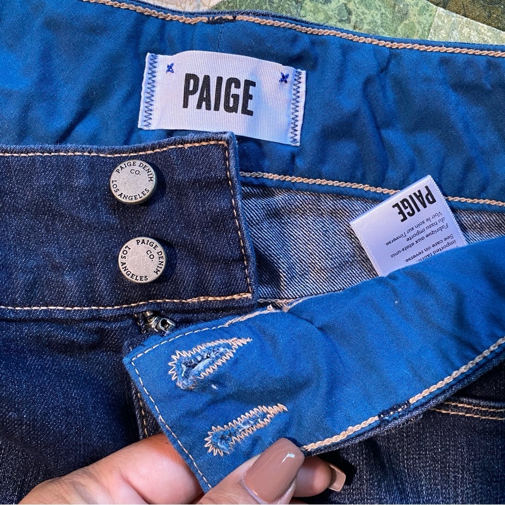 Paige Hidden Hills Straight Denim Cropped Capri Size 26 - Picture 7 of 12